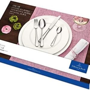 Villeroy & Boch – Oscar Cutlery Set 24 Pieces for 6 People, Dishwasher Safe, Rustproof, Knife, Fork, Spoon, Luxury Cutlery Set, Dinner, 18/10 Stainless Steel