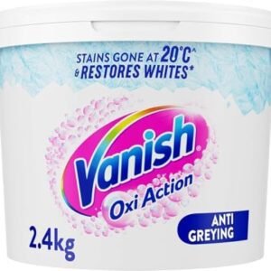 Vanish Gold Oxi Action Stain Remover & Whitening Booster Powder For Whites 2.4 Kg, Back to School, Removes School Stains Even at 20°C, Restores Whiteness of Greyed Fabrics, Safe on School Uniforms