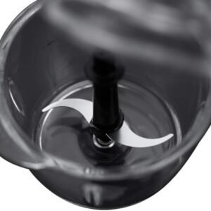 Russell Hobbs Desire Electric Fruit & Vegetable Mini Chopper, 1L glass bowl with 500ml food capacity & storage lid, Dishwasher safe parts, Stainless Steel blades, One touch operation, 200W, 24662