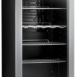Subcold Super85 LED - Under-Counter Fridge | 85L Beer, Wine & Drinks Fridge | LED Light + Lock and Key | Energy Efficient (Silver, 85L)