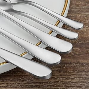 BEWOS Cutlery Set for 6 People, 30-Piece Cutlery Set Including Knife, Fork, Spoon, Cutlery Stainless Steel Mirror Polished, Dishwasher Safe