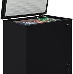 Cookology CCFZ198BK Freestanding Chest Freezer - 198 Litre Capacity - Suitable for Outbuildings and Garages - Freezer and Refrigeration Modes - Easy Temperature Control - 4 Star Freezer Rating - Black