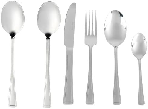 Salter COMBO-7489 Elegance Buxton 20 Piece Cutlery Set - Knives, Teaspoons, Serving Spoons, Table Spoons