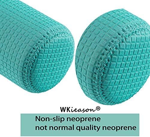 WK IEASON 16oz Can Sleeves Insulators Neoprene Standard Can Covers Coolers Holder Non-Slip Neoprene Can Coolie (16OZ,Green/Orange/Grey/Light Blue)
