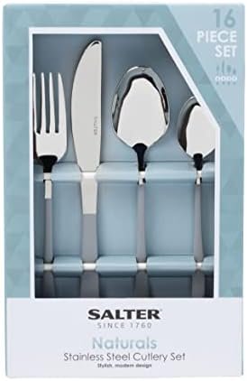 Salter BW07831TK 16-Piece Cutlery Set- Flatware Service for 4 People, Stainless Steel
