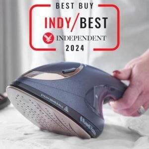 Russell Hobbs Steam Genie 2in1 Handheld Clothes Steamer with Ironing Option, No Ironing Board, Ready to Use in 1m, Power Indicator, 150ml Removable Tank, 3 Attachments, 10m Steam Time, 2000W, 28370