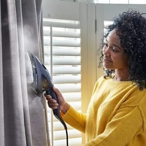 Russell Hobbs Steam Genie 2in1 Handheld Clothes Steamer with Ironing Option, No Ironing Board, Ready to Use in 1m, Power Indicator, 150ml Removable Tank, 3 Attachments, 10m Steam Time, 2000W, 28370