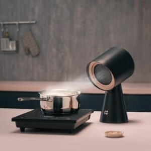 CIARRA CBPHB01 Desktop Cooker Hood Mini Household Portable Extractor Hood Black with 2 Gears Mode 2m³/min Strong Suction for Home Kitchen Fondue Hot Pot BBQ