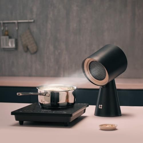 CIARRA CBPHB01 Desktop Cooker Hood Mini Household Portable Extractor Hood Black with 2 Gears Mode 2m³/min Strong Suction for Home Kitchen Fondue Hot Pot BBQ