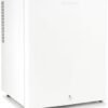 Subcold Aire40 LED Mini Fridge | 40L Table Top Fridge | Quiet & Frost Free for Bedrooms & Hotels | Lockable with Solid door & interior LED light (White)