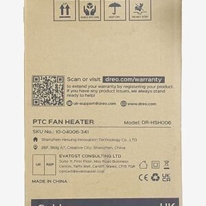 Dreo Electric Heater, 1500W Energy Efficient Space Silent Room Heater, Portable Ceramic Fan Heaters, Thermostat 3 Modes 12H Timer, Overheat & Tip Over Protection, for Bedroom, Atom 316, Gold