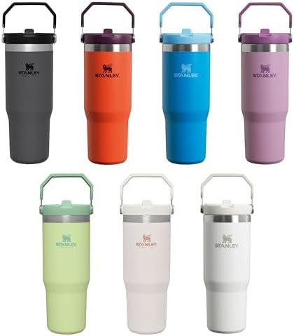 Stanley IceFlow Flip Straw Water Bottle with Straw 0.89L - Keeps Cold for 12+ Hours - Leakproof - Stainless Steel Water Bottle - BPA-Free Travel Mug - Easy to Carry - Dishwasher Safe