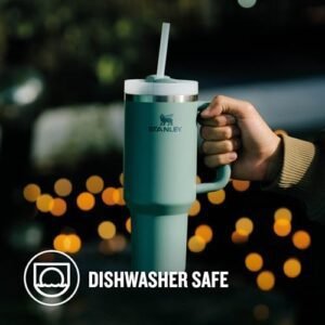 Stanley Quencher H2.0 FlowState Tumbler 1.2L - Cold For 11 Hours - Iced For 48 Hours - Water Bottle with Straw, Handle and Lid - Dishwasher Safe - Travel Mug For Cold or Hot Drinks - Shale