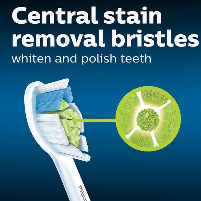 Philips Sonicare Original W2 Optimal White Standard Sonic Toothbrush Heads - 8 Pack in White