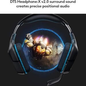 Logitech G432 Wired Gaming Headset, 7.1 Surround Sound, DTS Headphone:X 2.0, 50 mm Audio Drivers, USB and 3.5 mm Audio Jack, Flip-to-Mute Mic, Lightweight, PC/Mac/Xbox One/PS4/Nintendo Switch - Black