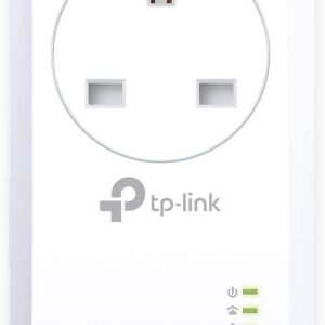 TP-Link TL-PA7027P KIT AV1000 2-Port Gigabit Passthrough Powerline Starter Kit, Data Transfer Speed Up to 1000 Mbps, Ideal for HD/3D/4K Video Streaming, Online Gaming, No Configuration Required, White