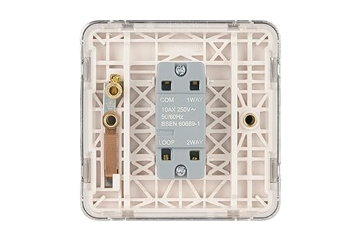 Schneider Electric Lisse Screwless Deco - Single 2 Way Light Switch, 10AX, GGBL1012WPC, Polished Chrome with White Insert