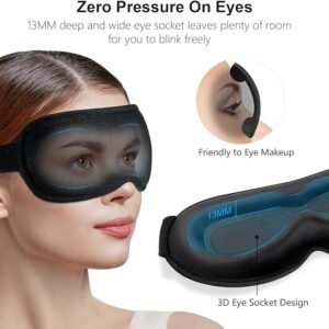 Gritin 100% Blackout Sleep Masks for Women & Men - Zero Eye Pressure Sleeping Eye Mask
