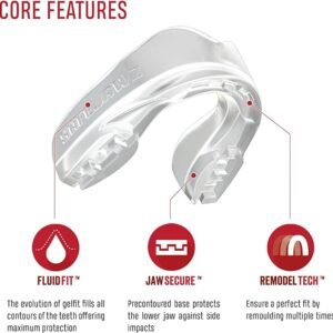 SAFEJAWZ Mouthguard Slim Fit, Adults and Junior Gum Shield with Case for Boxing