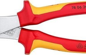 KNIPEX High Leverage Diagonal Cutter, Chrome-, 200 mm, , Chrome Steel, Piano Wire, Precision Cutting, Side Cutters, 74 06 200