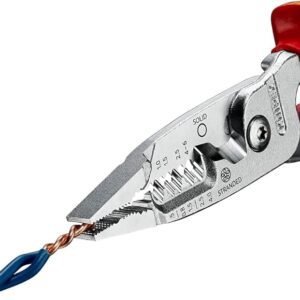 KNIPEX 13 76 200 ME WireStripper Metric Version Insulated with Multi-Component Grips, VDE-Tested Chrome-Plated 200