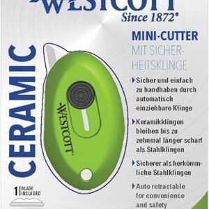 Westcott Mini Utility Ceramic Safety Blade Cutter - Green