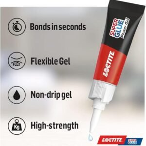 Loctite Gel Instant Super Glue, Strong All-Purpose Clear Glue for Repairs, Clear Various Materials, Easy to Use Instant Super Glue, 2 x 3g, Transparent