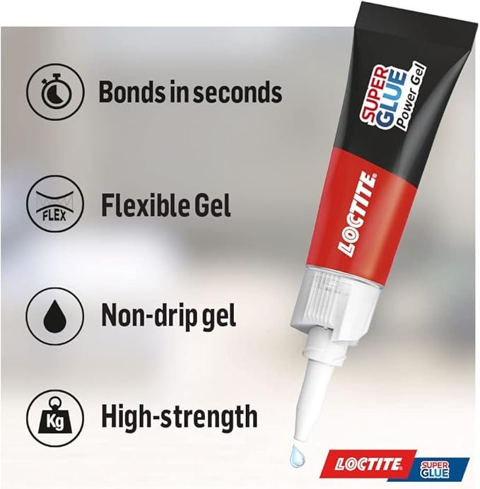 Loctite Gel Instant Super Glue, Strong All-Purpose Clear Glue for Repairs, Clear Various Materials, Easy to Use Instant Super Glue, 2 x 3g, Transparent