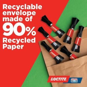 Loctite Mini Trio Power Gel, Strong Super Glue Gel for Repairs, All Purpose Adhesive for Flexible Materials, Easy to Use Clear Glue, 3 x 1g x 2