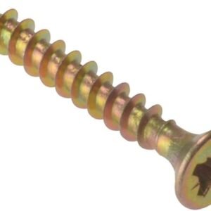 ForgeFix Multi-Purpose Single Thread Screws | 5.0 x 40mm | Zinc Yellow Passivated | Box 200