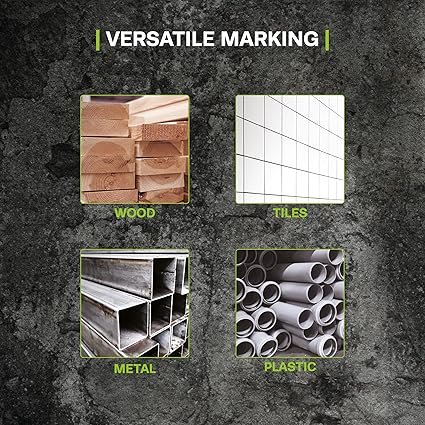 Tracer Long Nib Marker Pens, Marker Pens for Deep Hole Marking with Holster and Built in Trouser/Shirt Clip. Pack of 2