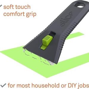 Slice 10593 Utility Scraper, Self-Retracting Ceramic Blade, Rust Free, Finger Friendly, Soft-Touch Comfort Grips
