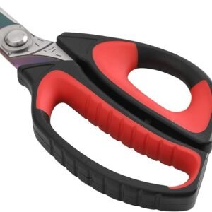 LIVINGO 10" Multipurpose Heavy Duty Scissors, Titanium Coating Ultra Sharp Forged Stainless Steel Tool Industrial Cutting Shears